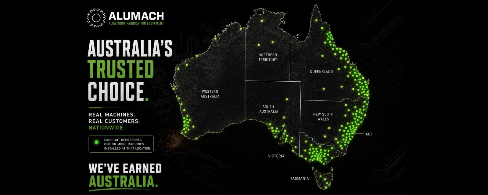 Built. Delivered. Supported. Our machines across Australia